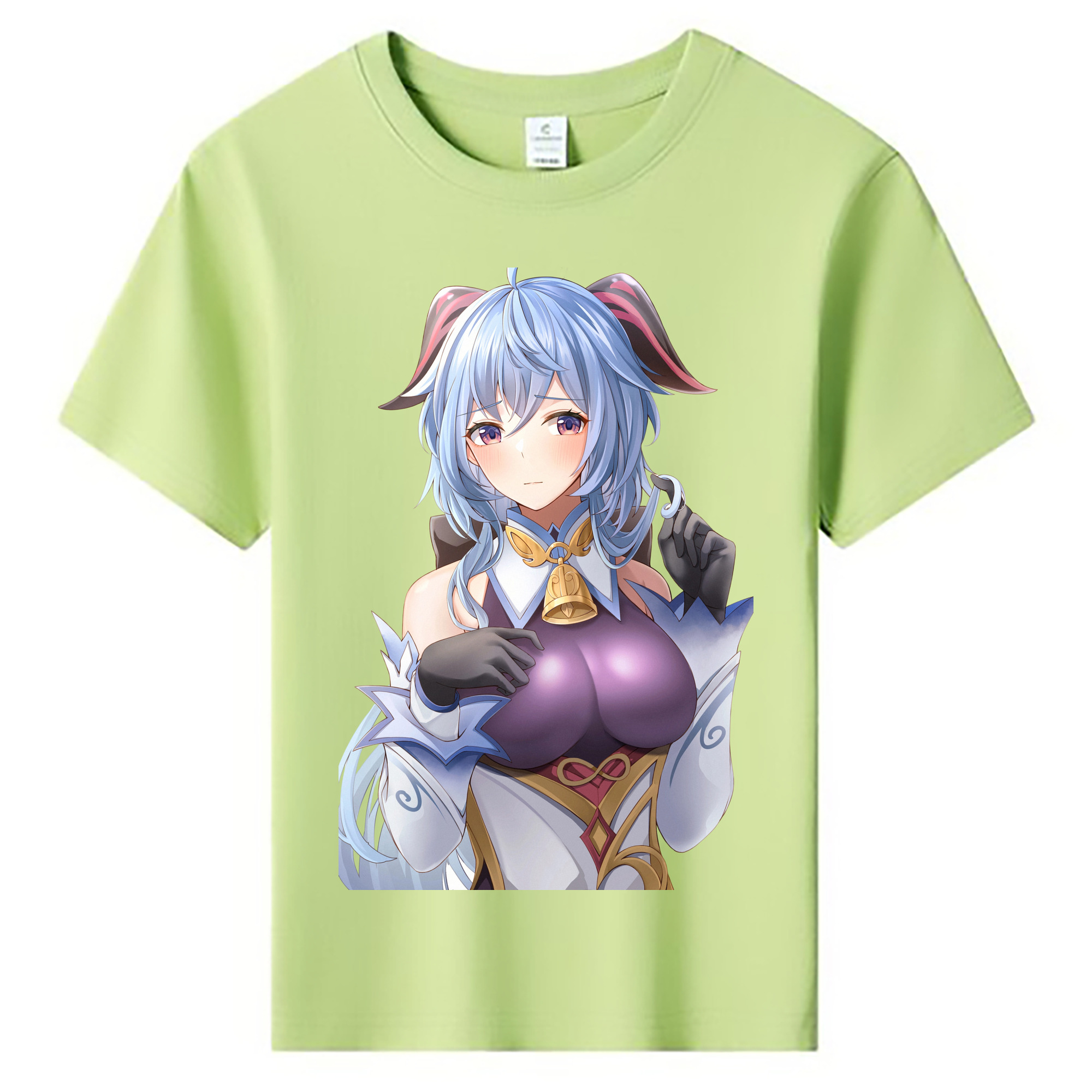 げんし神 甘雨 かんう genshin Ganyu 綿100％キッズTシャツ（フロントプリント）